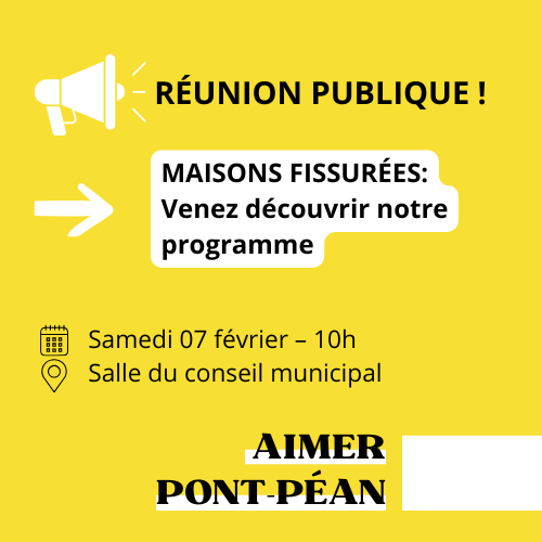 Réunion publique – Maisons  fissurées à&nbsp;Pont-Péan